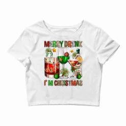 Merry Drunk I'm Christmas Crop Top