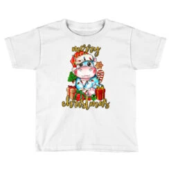 Merry Christmas Hippopotamus Toddler T-shirt