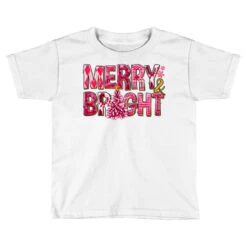 Merry And Bright Pink Christmas Toddler T-shirt