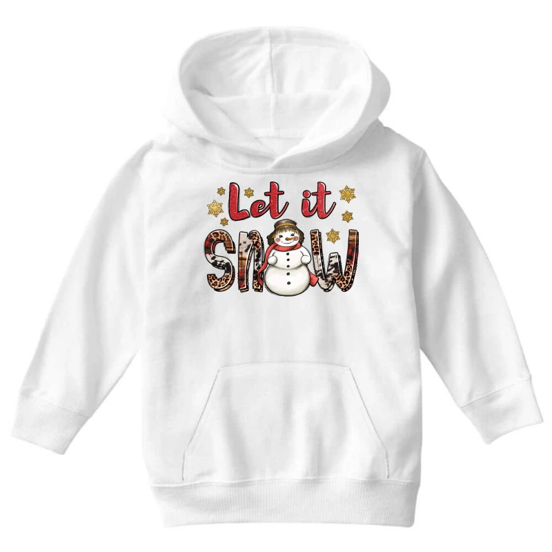 Let It Snow Christmas Snowman Youth Hoodie 5 Let It Snow Christmas Snowman Youth Hoodie - Image 3