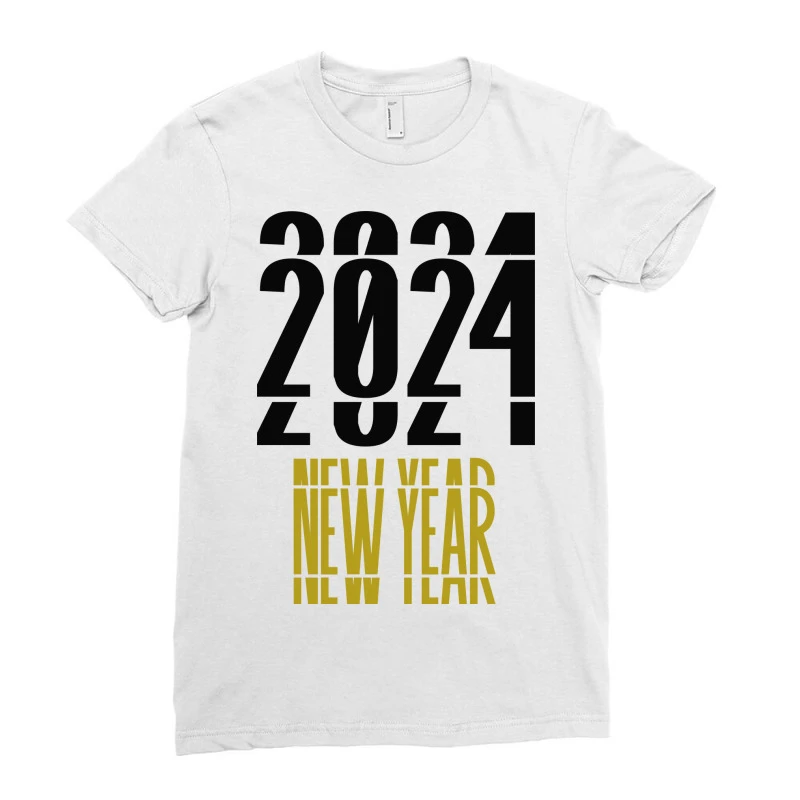 New Year 2024,merry Christmas Ladies Fitted T-Shirt 4 New Year 2024,merry Christmas Ladies Fitted T-Shirt - Image 3