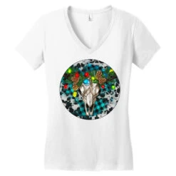 Bull Skull Christmas Women's V-Neck T-Shirt 9 Bull Skull Christmas Women's V-Neck T-Shirt -Deals T-Shirt Store pd.2526673265.72.25095075.s3.1 front white ffffff none x0y0 138 800x800 1