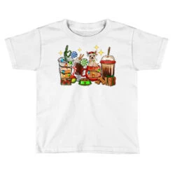 Christmas Coffee Cups With Chihuahua Toddler T-shirt