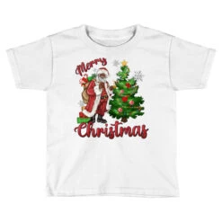 Merry Christmas Black Santa Toddler T-shirt