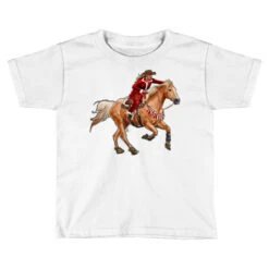 Western Christmas Cowgirl On The Horse Toddler T-shirt