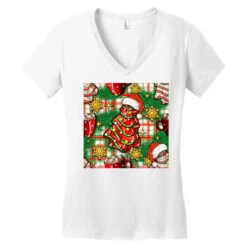 Christmas Cake And Seamless Digital Paper Women's V-Neck T-Shirt 9 Christmas Cake And Seamless Digital Paper Women's V-Neck T-Shirt -Deals T-Shirt Store pd.2526692251.72.25095018.s3.2 front white ffffff none x0y0 138 800x800 1
