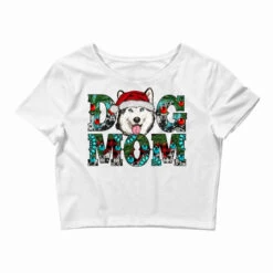 Deals T-Shirt Store 15 Christmas Dog Mom Husky Crop Top