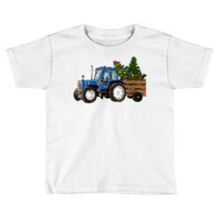 Blue Christmas Tractor Toddler T-shirt