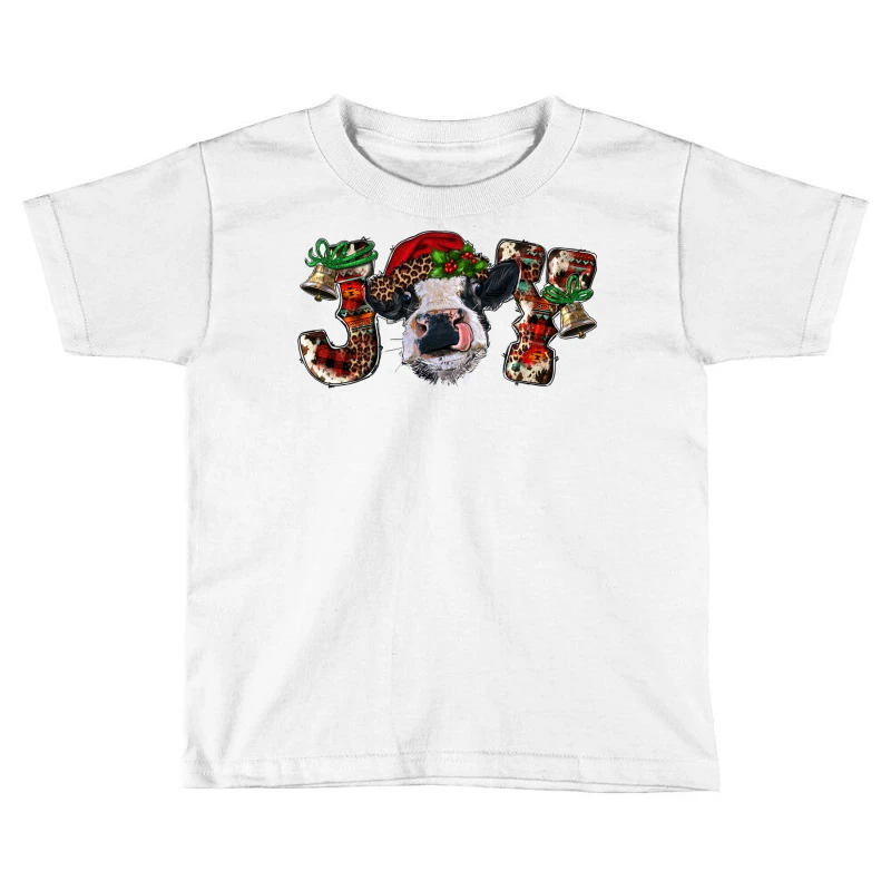 Christmas Joy Heifer Cow Toddler T-shirt 3 Christmas Joy Heifer Cow Toddler T-shirt
