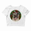 Christmas Pug With Buffalo Plaid Crop Top 1 Christmas Pug With Buffalo Plaid Crop Top -Deals T-Shirt Store pd.2526707737.87.25095345.s3.1 front white ffffff none x0y0 146 800x800 1