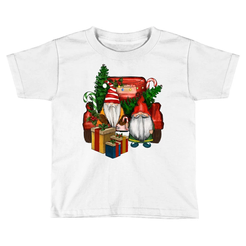 Christmas Truck And Gnome Toddler T-shirt 3 Christmas Truck And Gnome Toddler T-shirt