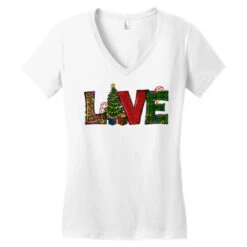 Christmas Tree Love Women's V-Neck T-Shirt -Deals T-Shirt Store pd.2526721625.72.25095363.s3.1 front white ffffff none x0y0 138 800x800 1