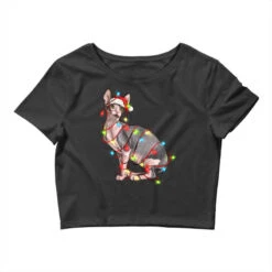 Christmas Sphynx Cat Crop Top