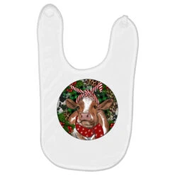 Brown Cow Christmas Baby Bibs