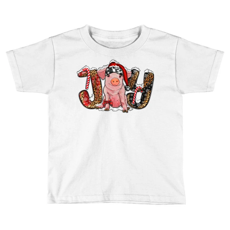 Christmas Joy With Pig Toddler T-shirt 3 Christmas Joy With Pig Toddler T-shirt
