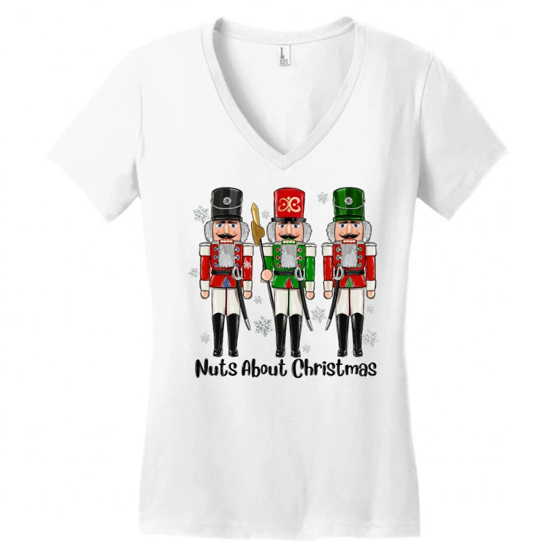 Nuts About Christmas Women's V-Neck T-Shirt 5 Nuts About Christmas Women's V-Neck T-Shirt - Image 3