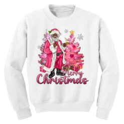 Pink Merry Christmas Black Santa Youth Sweatshirt -Deals T-Shirt Store pd.2526787971.52.25095487.s3.1 front white ffffff none x0y0 169 800x800 1