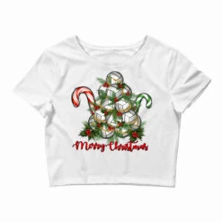 Merry Christmas Volleyball Crop Top