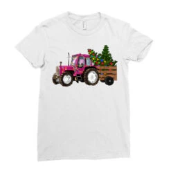 Pink Christmas Farm Tractor Ladies Fitted T-Shirt -Deals T-Shirt Store pd.2526794611.36.25097111.s3.1 front white ffffff none x0y0 154 800x800 1