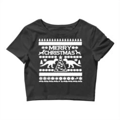 T Rex Ugly Christmas Crop Top
