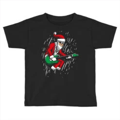 Santa Playing Guitar Christmas Pajama Musician Toddler T-shirt