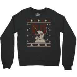 Ugly Christmas French Bulldog Puppy With Reindeer Crewneck Sweatshirt 9 Ugly Christmas French Bulldog Puppy With Reindeer Crewneck Sweatshirt -Deals T-Shirt Store pd.2527015843.32.25089430.s3.1 front black ffffff none x0y0 124 800x800 1