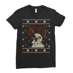 Ugly Christmas French Bulldog Puppy With Reindeer Ladies Fitted T-Shirt 9 Ugly Christmas French Bulldog Puppy With Reindeer Ladies Fitted T-Shirt -Deals T-Shirt Store pd.2527015846.36.25089430.s3.1 front black ffffff none x0y0 154 800x800 1