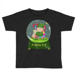 Snow Globe Believe Elf Xmas Funny Christmas Elf Gi Toddler T-shirt