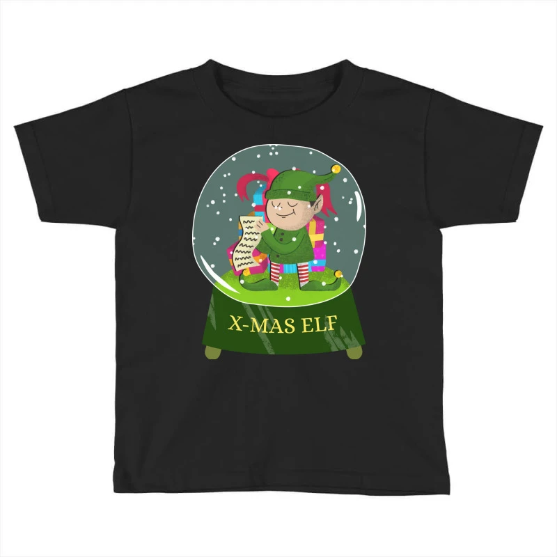 Snow Globe Believe Elf Xmas Funny Christmas Elf Gi Toddler T-shirt 3 Snow Globe Believe Elf Xmas Funny Christmas Elf Gi Toddler T-shirt
