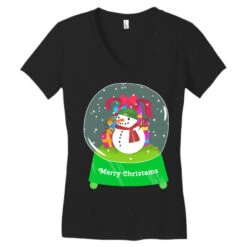 Snow Globe Funny Xmas Snowman Snowflakes Christmas Women's V-Neck T-Shirt 9 Snow Globe Funny Xmas Snowman Snowflakes Christmas Women's V-Neck T-Shirt -Deals T-Shirt Store pd.2527021917.72.25094027.s3.1 front black ffffff none x0y0 138 800x800 1