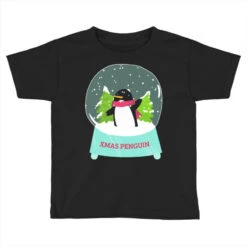 Snow Globe Penguin Christmas Tree Believe Xmas Gif Toddler T-shirt