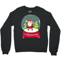 Snow Globe Santa Claus Christmas Tree Believe Xmas Crewneck Sweatshirt 9 Snow Globe Santa Claus Christmas Tree Believe Xmas Crewneck Sweatshirt -Deals T-Shirt Store pd.2527022289.32.25094022.s3.1 front black ffffff none x0y0 124 800x800 1