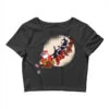 Santa Riding Reindeers Funny Christmas Xmas Matchi Crop Top -Deals T-Shirt Store pd.2527027256.87.25095618.s3.1 front black ffffff none x0y0 146 800x800 1