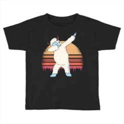 Retro Vintage Dabbing Yeti Snowman Funny Christmas Toddler T-shirt