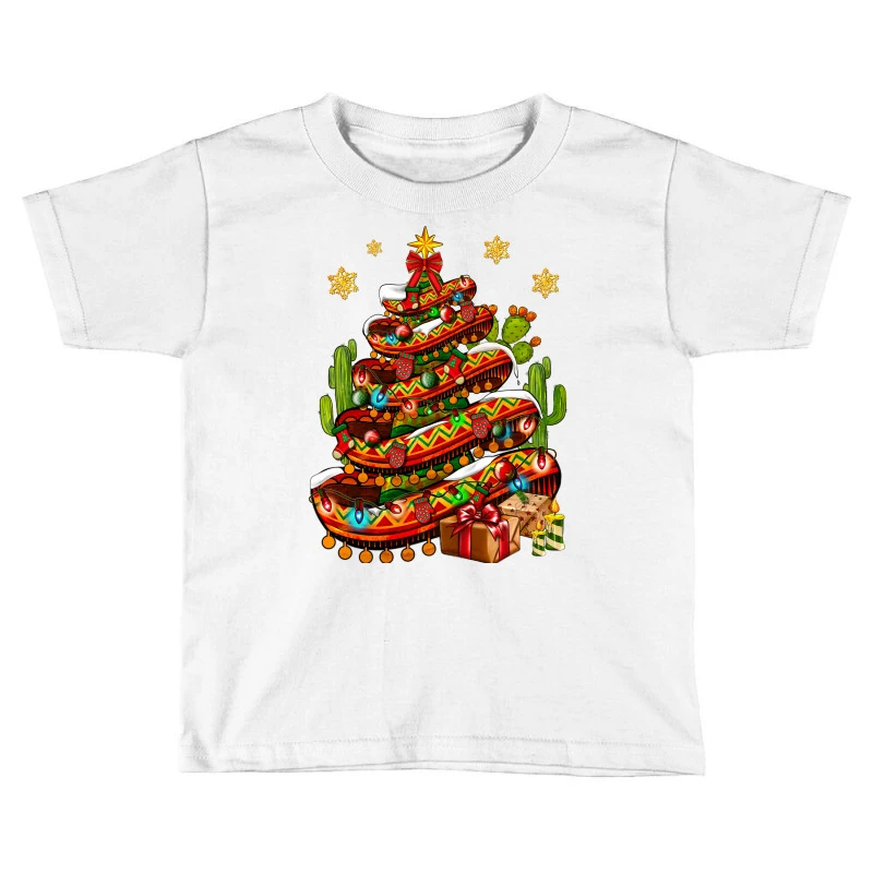 Christmas Feliz Navidad Sombrero Tree Toddler T-shirt 3 Christmas Feliz Navidad Sombrero Tree Toddler T-shirt