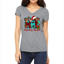Christmas Rt Respiratory Therapist Women's V-Neck T-Shirt