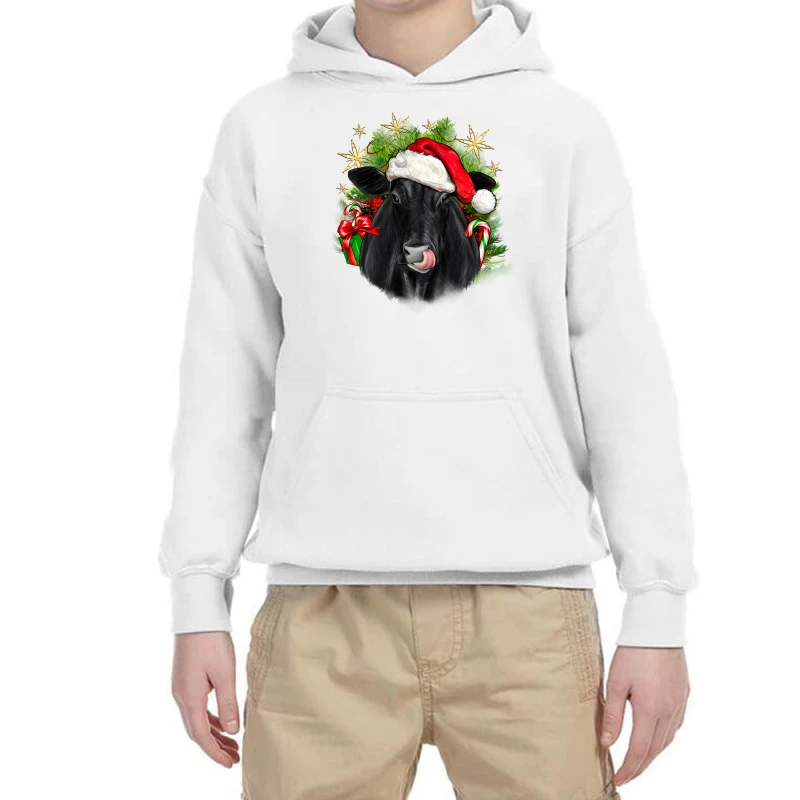 Christmas Black Angus Youth Hoodie 3 Christmas Black Angus Youth Hoodie