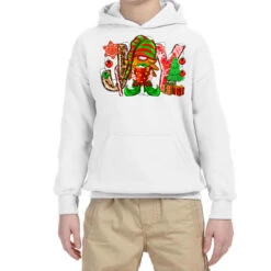 Joy Christmas Elf Gnome Youth Hoodie