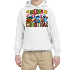 Merry Christmas Stitch Youth Hoodie