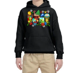 Autism Christmas Coffee Cups Youth Hoodie
