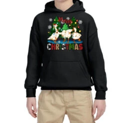 Merry Christmas Duck Youth Hoodie
