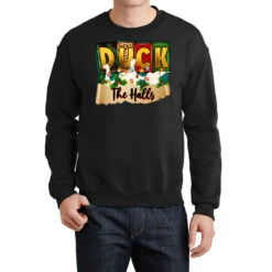 Christmas Duck The Halls Crewneck Sweatshirt