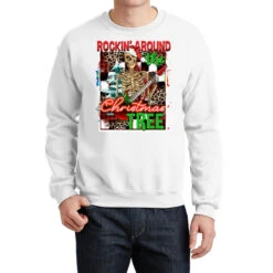 Rockin' Around The Christmas Tree Skeleton Crewneck Sweatshirt