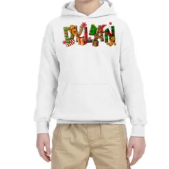 Personalized Christmas Themed Youth Hoodie