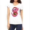 Cute Santa Axolotl Christmas Fish Lizard Xmas Sala Women's V-Neck T-Shirt
