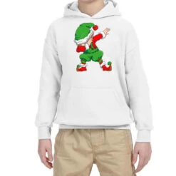Christmas Dabbing Elf Squad Xmas Dab Kids Family M Youth Hoodie