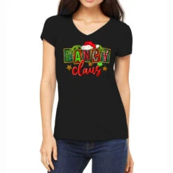 Christmas Fancy Claus Women's V-Neck T-Shirt