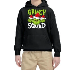 Grinch Squad Funy Family Christmas Youth Hoodie