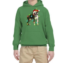 Christmas Boston Terrier Youth Hoodie