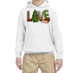 Love Christmas Tree Cake Youth Hoodie